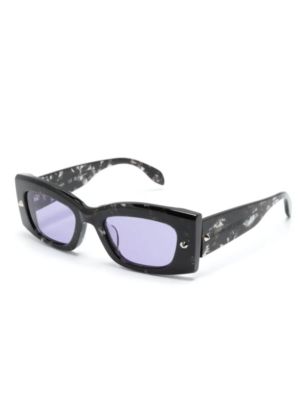Alexander McQueen Eyewear Zonnebril met logoprint - Zwart