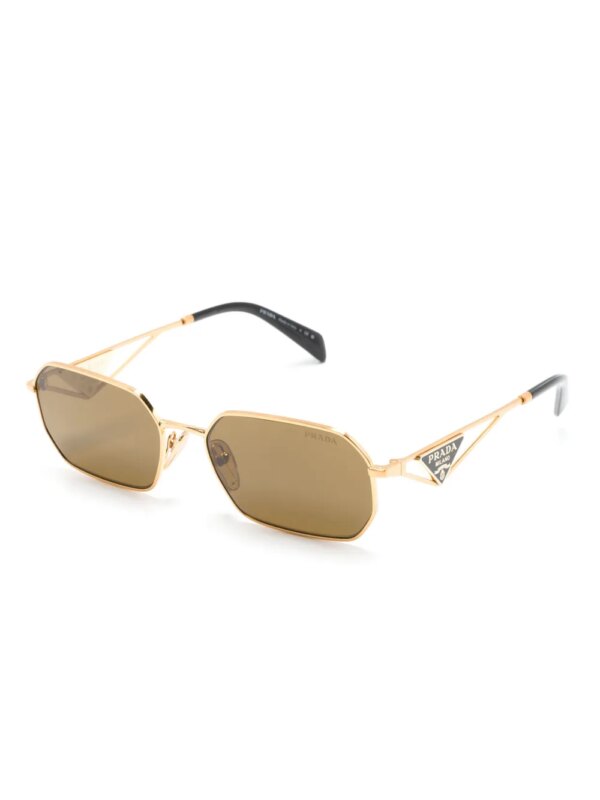 Prada Eyewear Zonnebril met zeshoekig montuur - Goud