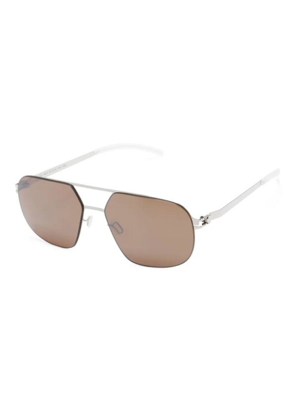 Mykita Angus zonnebril met piloten montuur - Zilver