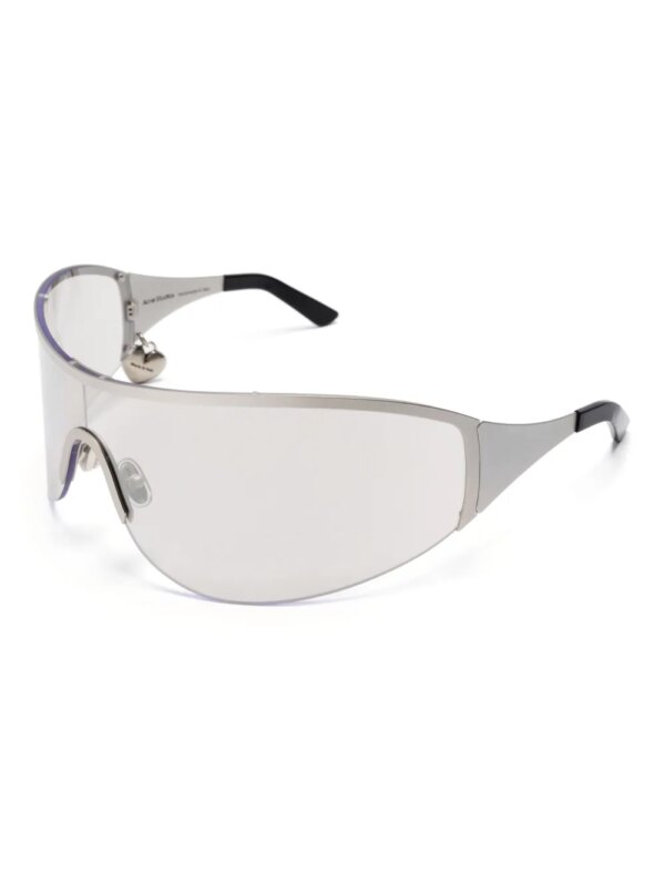 Acne Studios Zonnebril met schild montuur - Zilver