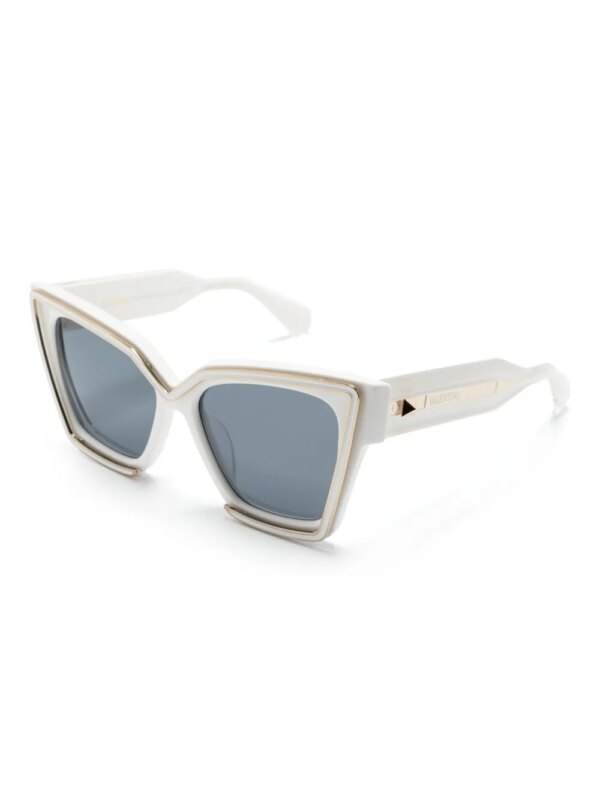 VALENTINO GARAVANI EYEWEAR Grace zonnebril met vierkant montuur - Wit