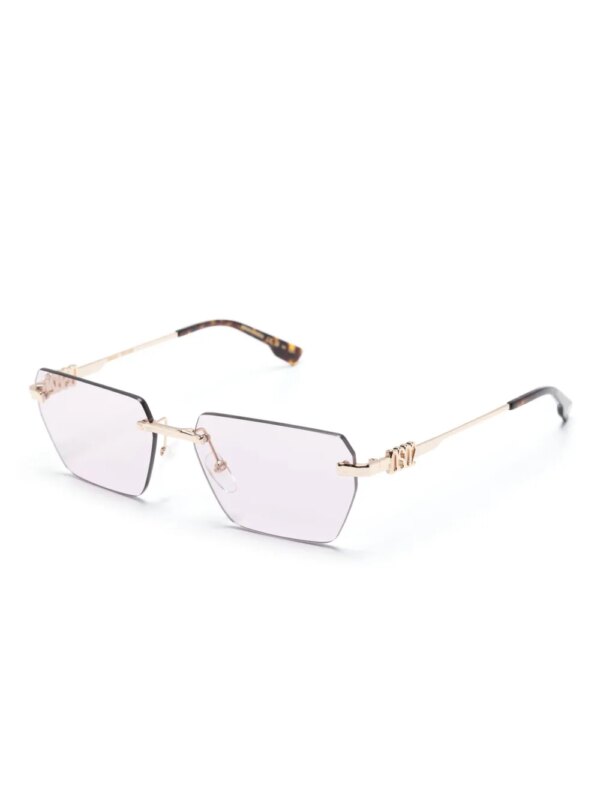 DSQUARED2 EYEWEAR 0102/S zonnebril met rechthoekig montuur - Goud