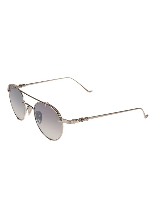 Chrome Hearts Zonnebril met rond montuur - Grijs