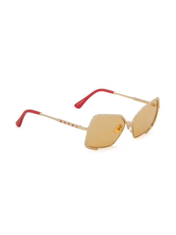 Marni Eyewear x Retrosuperfuture Unila Valley zonnebril met rechthoekig montuur - Goud