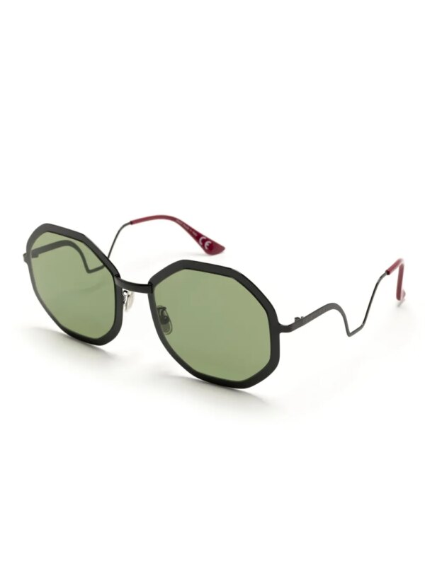 Marni Eyewear Kamiora Mine zonnebril met achthoekig montuur - Zwart