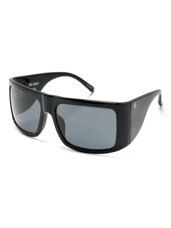 The Attico Andre zonnebril met oversized montuur - Zwart