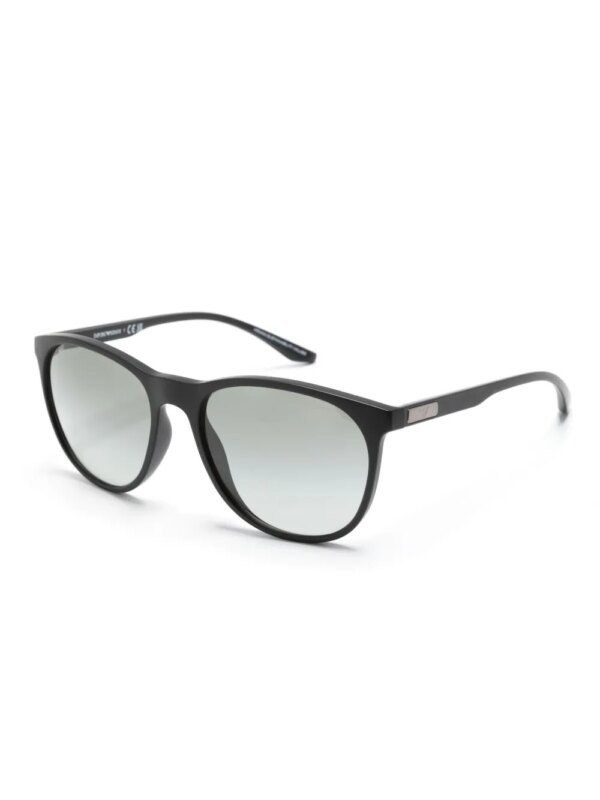 Emporio Armani Zonnebril met rond montuur - Zwart