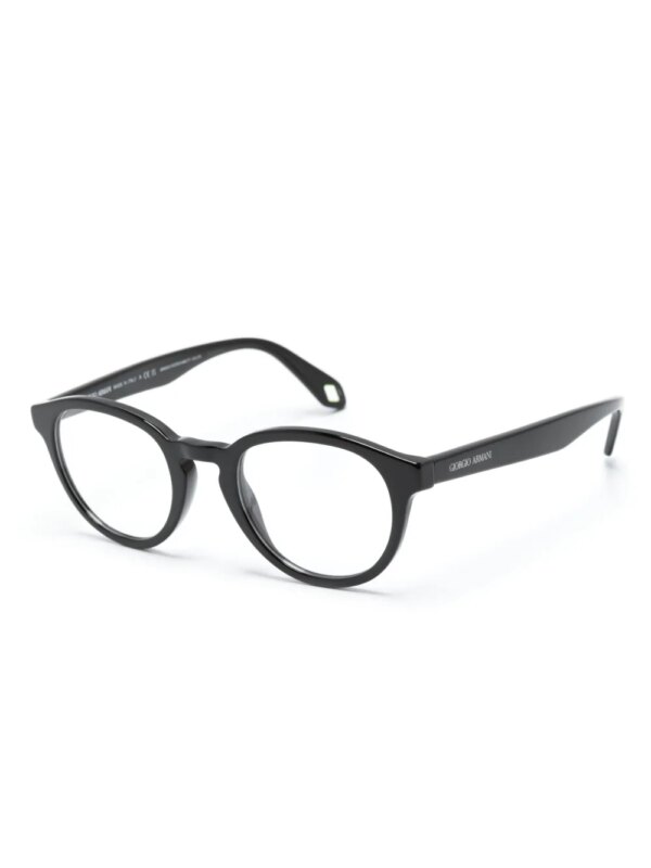 Giorgio Armani Pantos zonnebril met rond montuur - Zwart