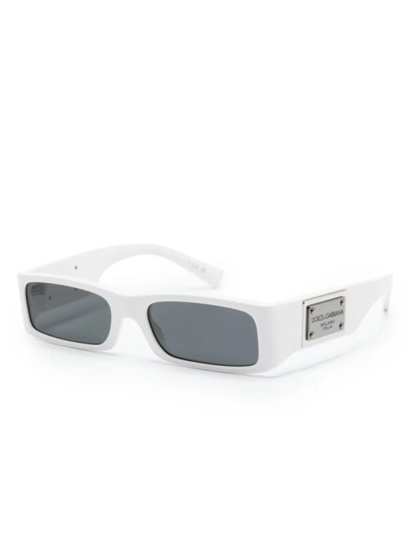 Dolce & Gabbana Eyewear Zonnebril met rechthoekig montuur - Wit