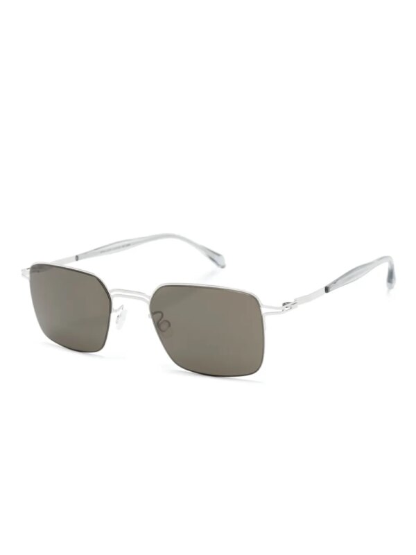 Mykita Alcott zonnebril met rechthoekig montuur - Zilver