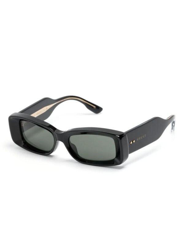Gucci Eyewear Zonnebril met rond montuur - Zwart
