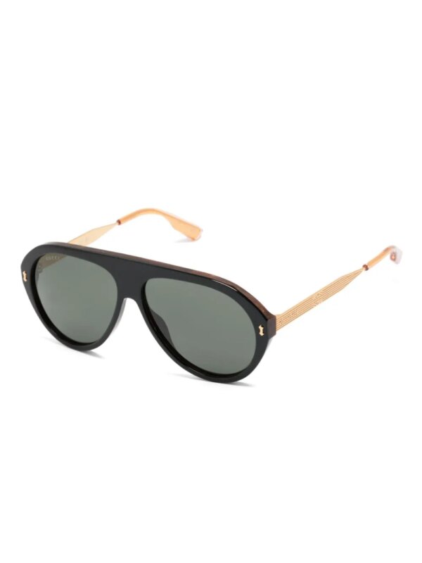Gucci Eyewear Zonnebril met navigator montuur - Zwart