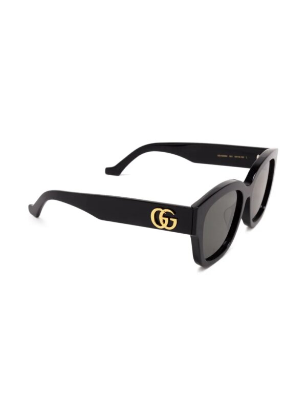 Gucci Eyewear Double G zonnebril met wayfarer montuur - Zwart