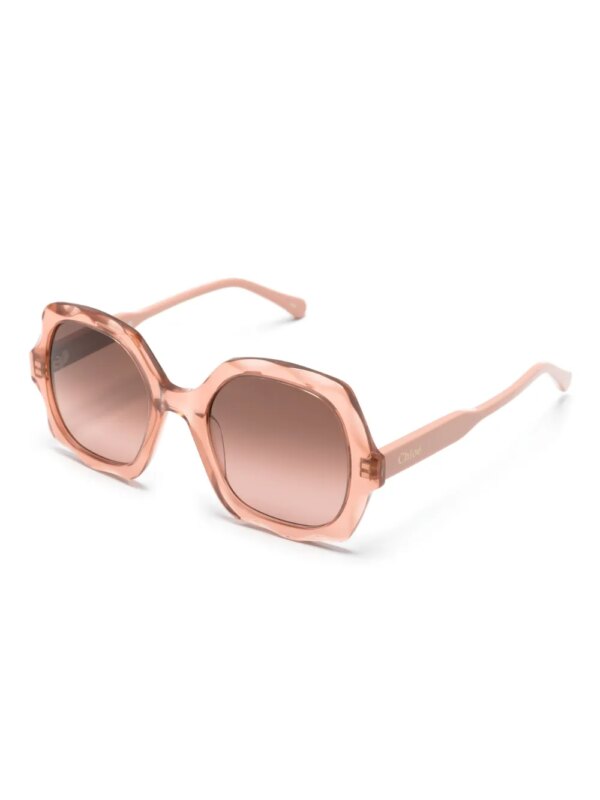 Chloé Eyewear Zonnebril met rond montuur - Roze