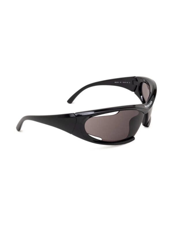Balenciaga Eyewear Uni Dynamo Wrap zonnebril met ovalen montuur - Zwart