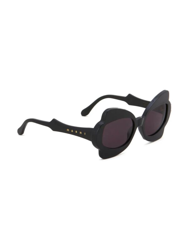 Marni Eyewear Zonnebril met oversized montuur - Zwart