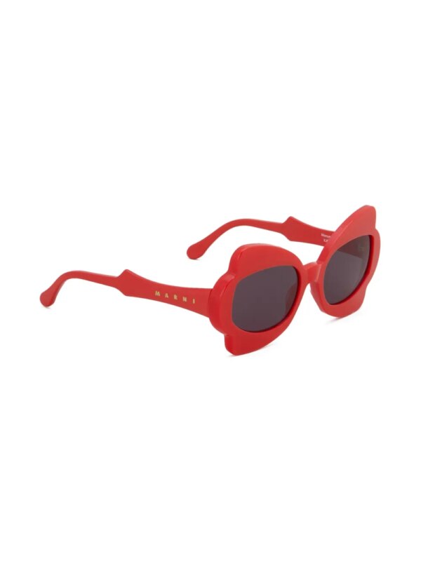 Marni Eyewear Zonnebril met oversized montuur - Rood