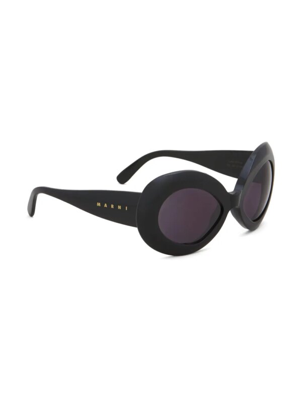 Marni Eyewear Zonnebril met oversized montuur - Zwart