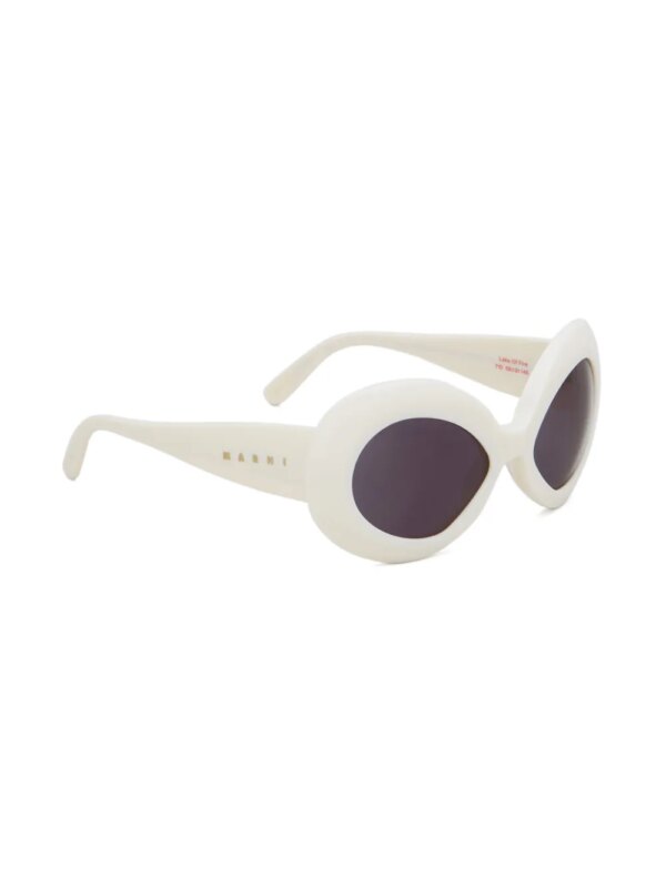 Marni Eyewear Zonnebril met oversized montuur - Wit