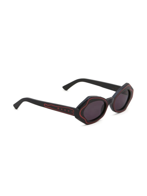 Marni Eyewear Zonnebril met geometrisch montuur - Zwart