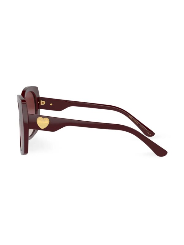 Dolce & Gabbana Eyewear DG Devotion zonnebril met vlindermontuur - Rood