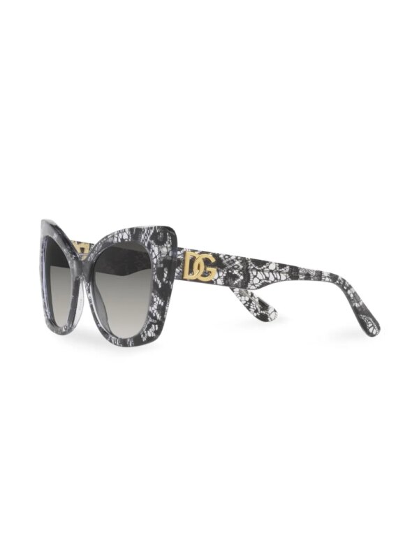 Dolce & Gabbana Eyewear Zonnebril met cat-eye montuur - Zwart