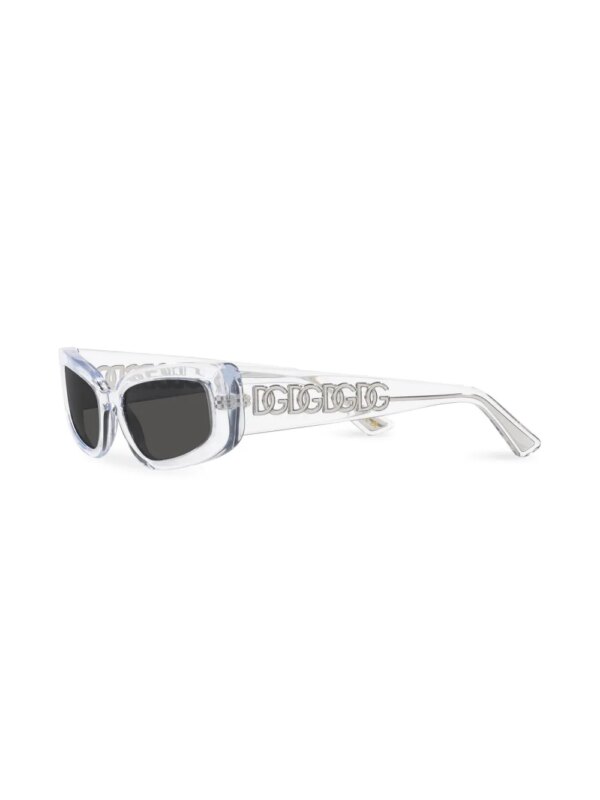 Dolce & Gabbana Eyewear Zonnebril met doorzichtig rechthoekig montuur - Beige