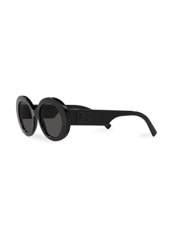 Dolce & Gabbana Eyewear Zonnebril met rond montuur - Zwart