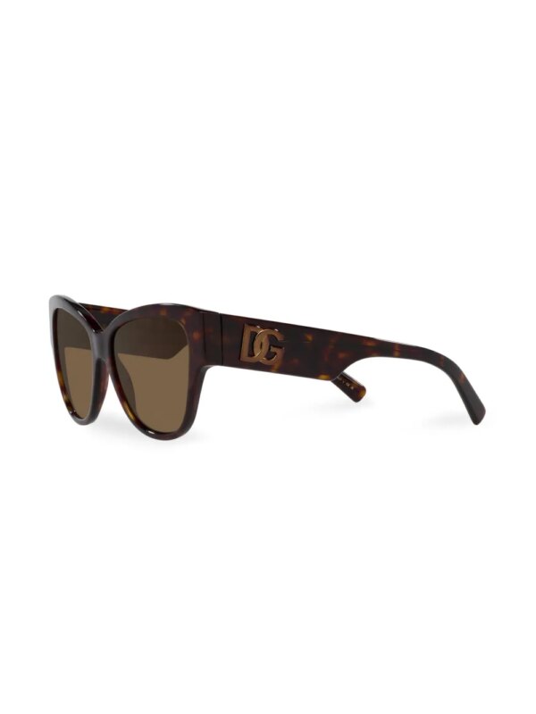 Dolce & Gabbana Eyewear Zonnebril met vlindermontuur en schildpadschild design - Bruin