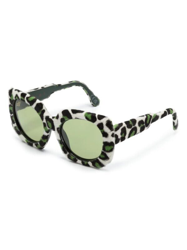 Marni Eyewear Zonnebril met oversized montuur - Wit
