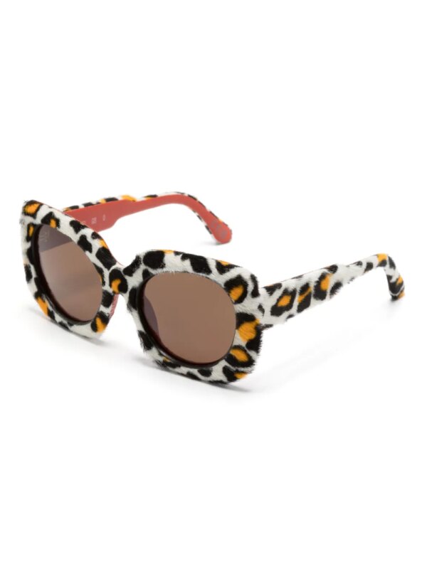 Marni Eyewear Zonnebril met oversized montuur - Wit