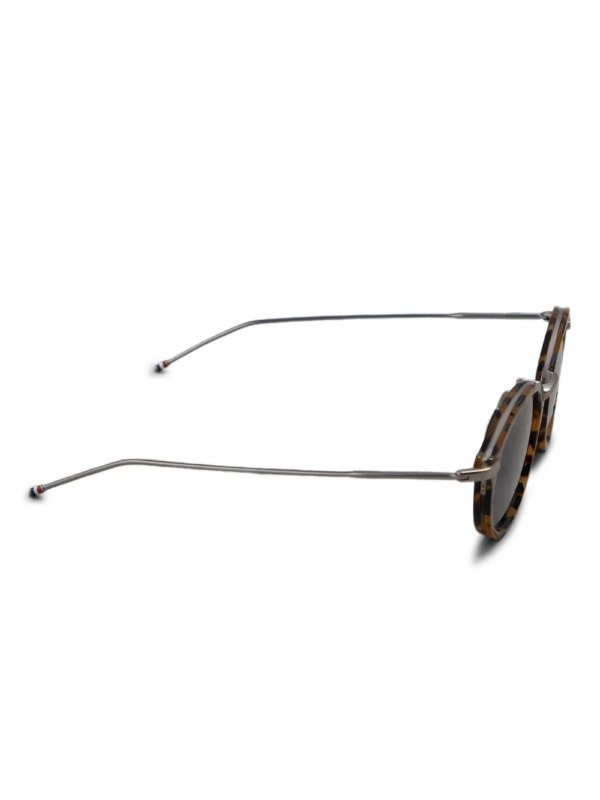 Thom Browne Eyewear Zonnebril met rond montuur - Bruin