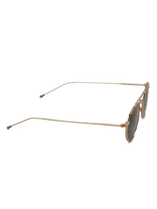 Thom Browne Eyewear Zonnebril met dubbele neusbrug - Goud