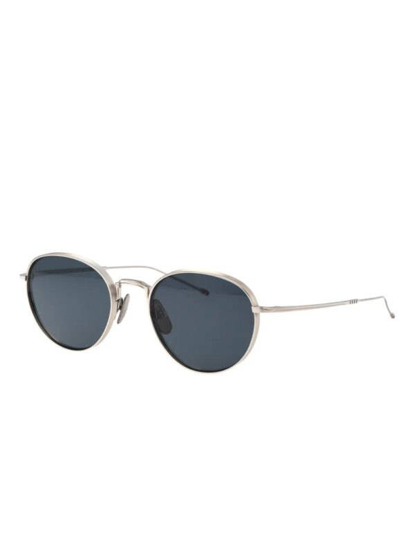 Thom Browne Eyewear Zonnebril met rond montuur - Zilver