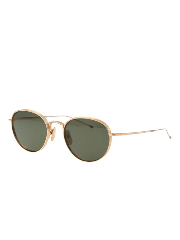 Thom Browne Eyewear Zonnebril met rond montuur - Goud