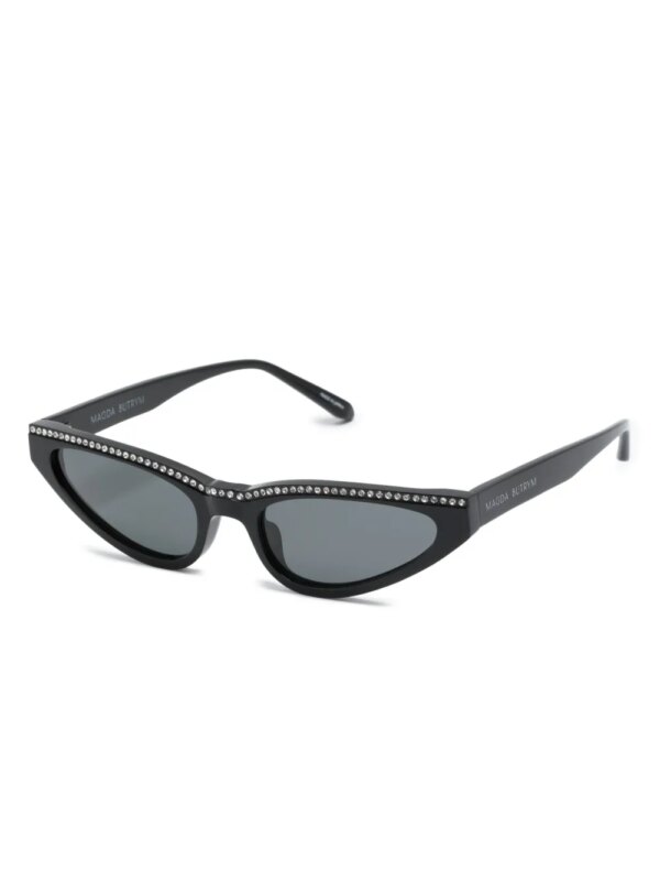 Linda Farrow x Magda Butrym zonnebril met cat-eye montuur - Zwart