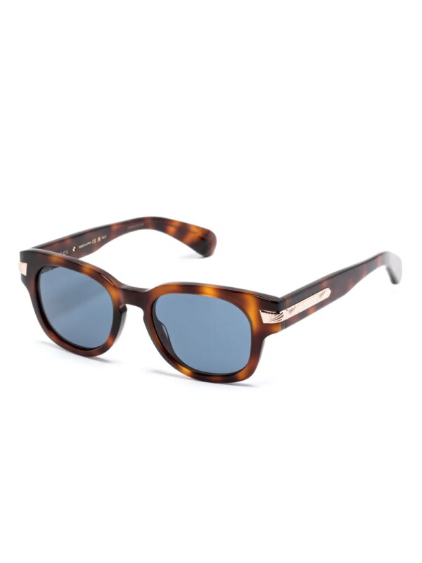Gucci Eyewear Zonnebril met vierkant montuur - Bruin