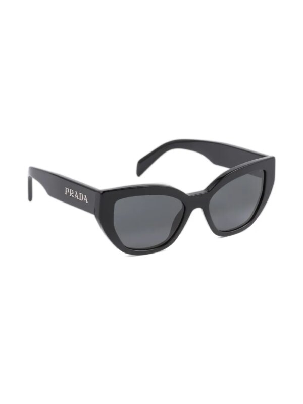 Prada Eyewear Zonnebril met cat-eye montuur en logoprint - Zwart