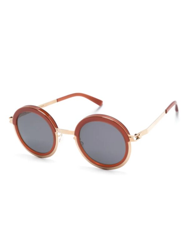 Mykita Phillys zonnebril met rond montuur - Goud