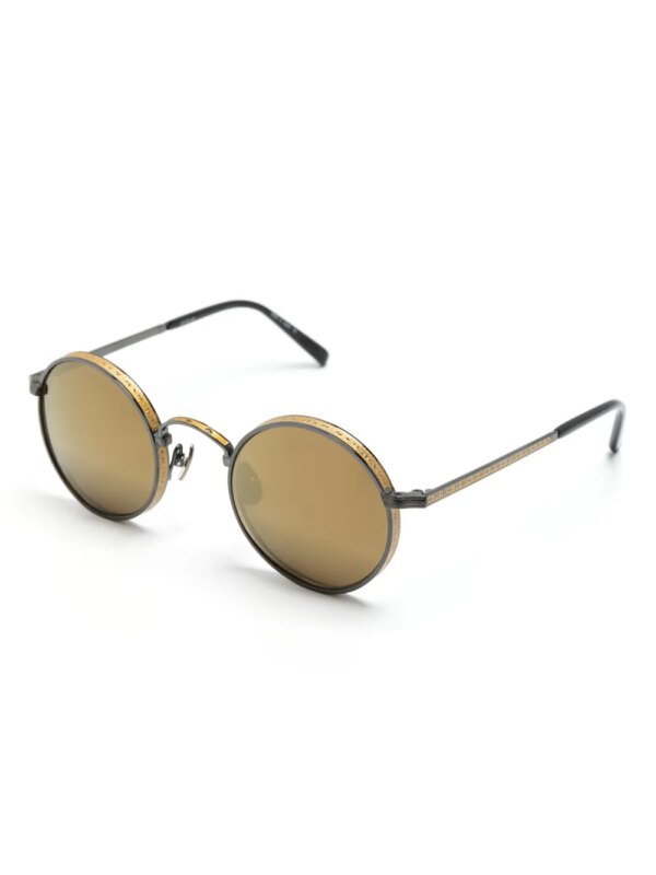 Matsuda M3100 zonnebril met rond montuur - Zwart