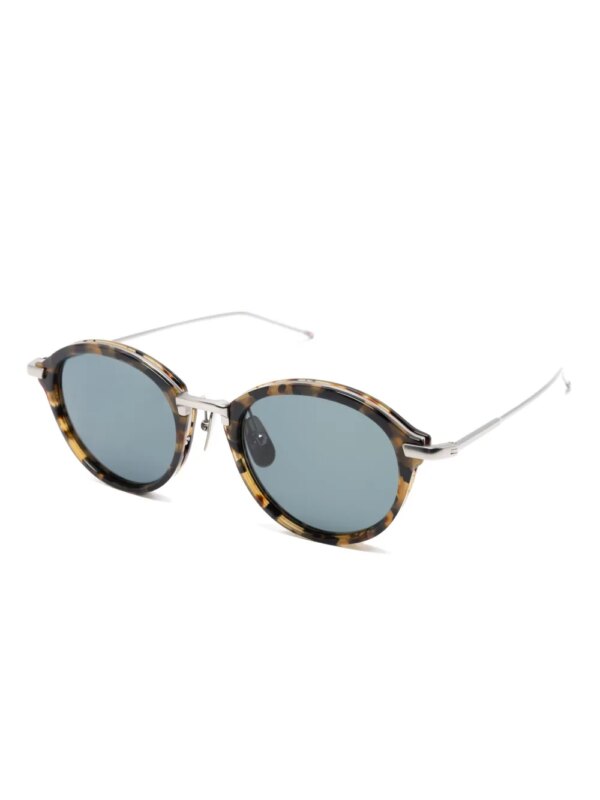 Thom Browne Eyewear Zonnebril met rond montuur - Bruin