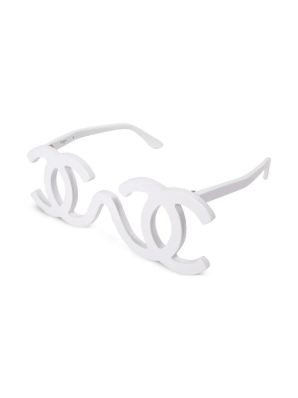 CHANEL Pre-Owned 1994 CC Runway zonnebril - Wit