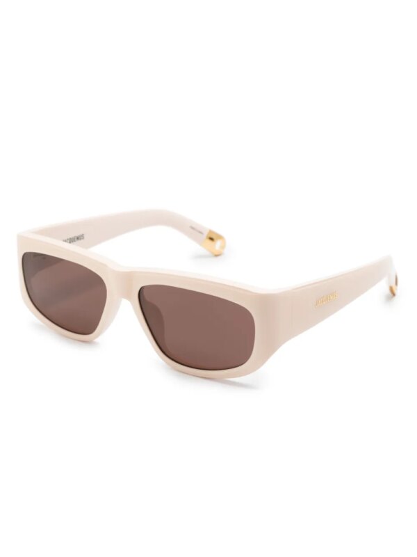 Jacquemus Les Lunettes Pilota zonnebril - Beige