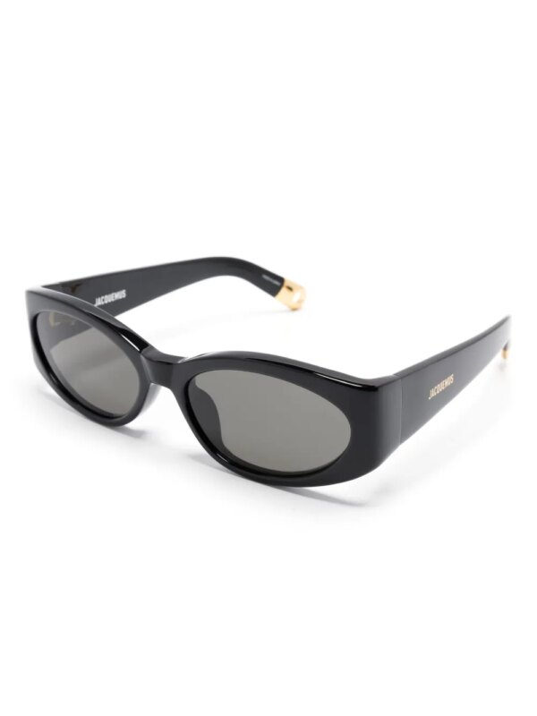 Jacquemus Les Lunettes Ovalo zonnebril - Zwart