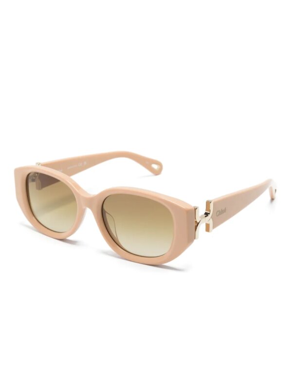 Chloé Eyewear Zonnebril met rechthoekig montuur - Beige