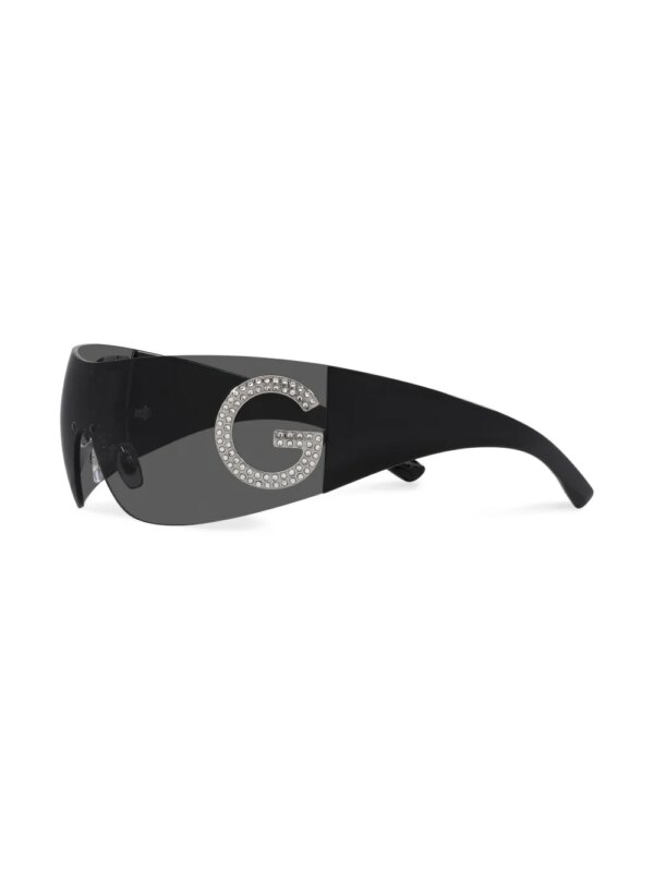 Dolce & Gabbana Eyewear Zonnebril met shield montuur - Zwart