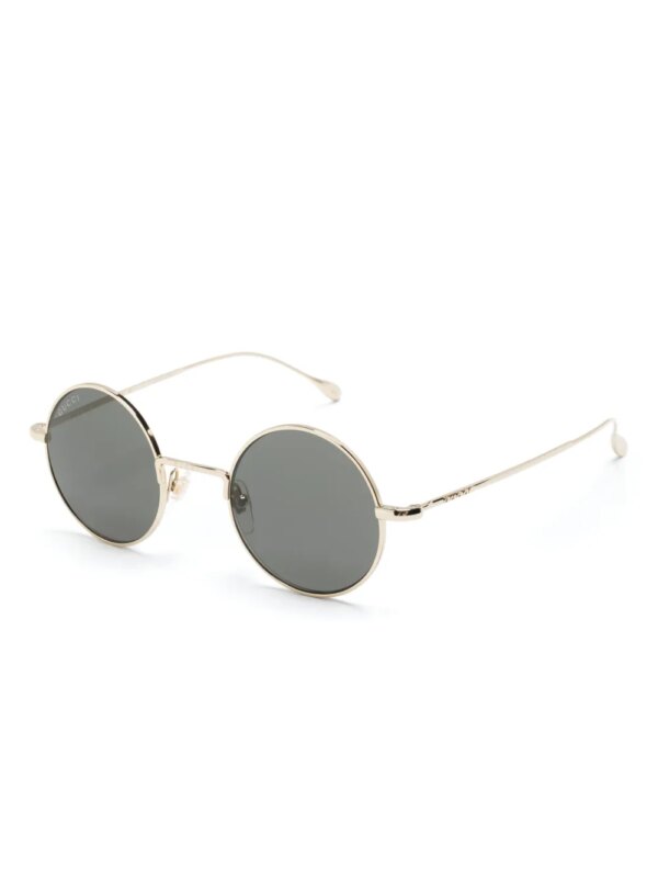 Gucci Eyewear Zonnebril met rond montuur - Goud