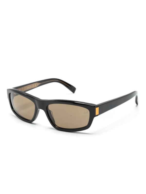 Dunhill Zonnebril met rechthoekig montuur - Zwart