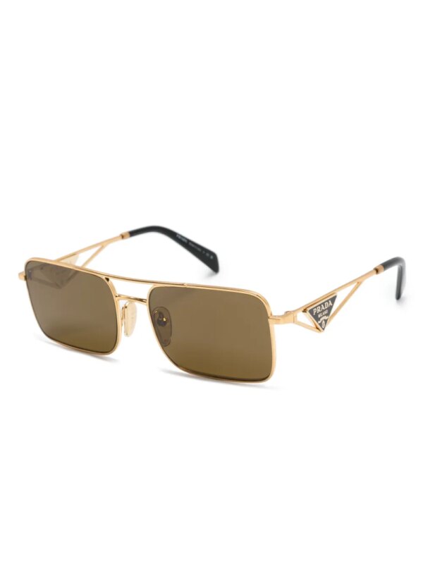 Prada Eyewear Zonnebril met rechthoekig montuur - Goud