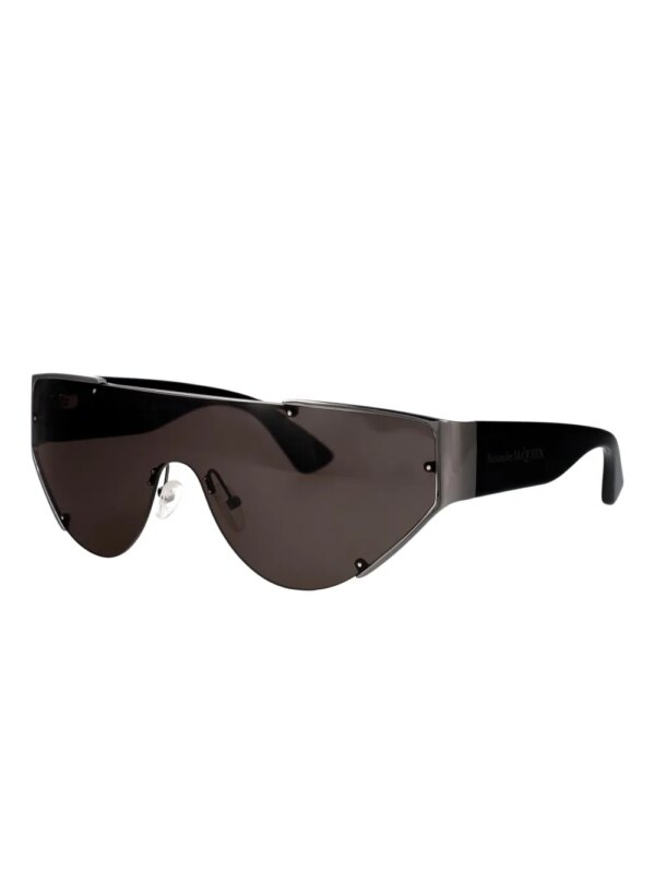 Alexander McQueen Eyewear AMQ The Grip zonnebril met schild montuur - Zwart